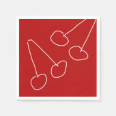 Niedliche Kirsche, einfach minimalistisch Serviette (Vorderseite)