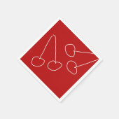 Niedliche Kirsche, einfach minimalistisch Serviette (Ecke)