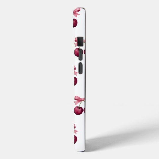 Niedliche Kirsche mit Bogenmuster Case-Mate iPhone Hülle (Rückseite / Links)