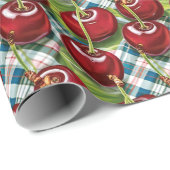 Niedliche Kirschen Geschenkpapier (Rolleneckpunkt)