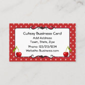 Niedliche KirschThemed Geschäfts-Karte Visitenkarte (Rückseite)