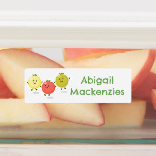 Niedliche Kirschtomaten Cartoon personalisiert Etiketten