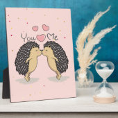 Niedliche Kissing-Igel Fotoplatte (Seite)