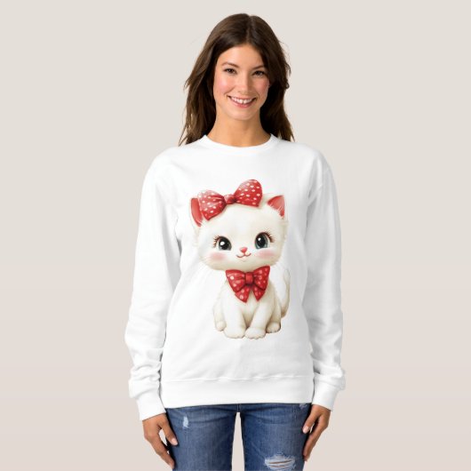 Niedliche Kitchenette Gemütlich & Adorable Cat Lov Sweatshirt (Vorne ganz)