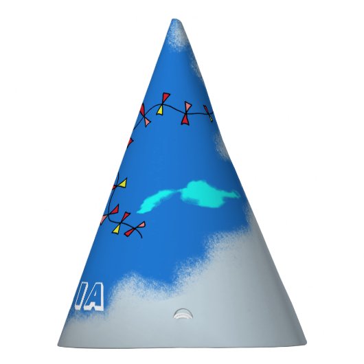 Niedliche Kite mit Kindername Geburtsdatum Partyhütchen (Rechts)