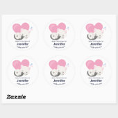 Niedliche Kitekatze Schlafküche Runder Aufkleber (Blatt)