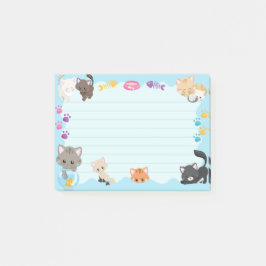 Niedliche Kitekatzen Pawprints Baby Light Blue Post-it Klebezettel