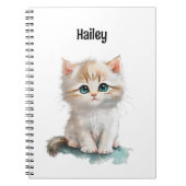 Niedliche Kitte mit Blue Eyes Notebook Notizblock (Vorderseite)