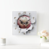Niedliche Kitte Quadratische Wanduhr (Zuhause)