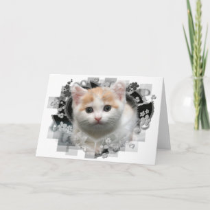 Niedliche Kitten Blank Grußkarte Karte