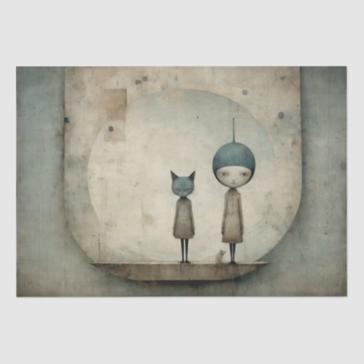 Niedliche Kitten Buddies - Decoupage - Seidenpapier (Vorderseite)