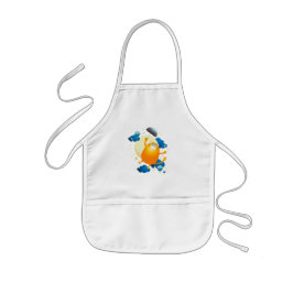 Niedliche Kitten Flying mit Regenschirm Kinderschürze