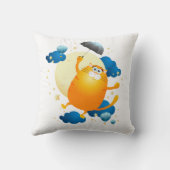 Niedliche Kitten Flying mit Regenschirm Kissen (Rückseite)