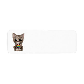 Niedliche Kitten Katze mit Regenbogen Gay Pride He