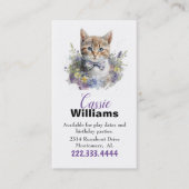 Niedliche Kitten-Kinder-Rufkarte Telefonnummerkarte (Vorderseite)