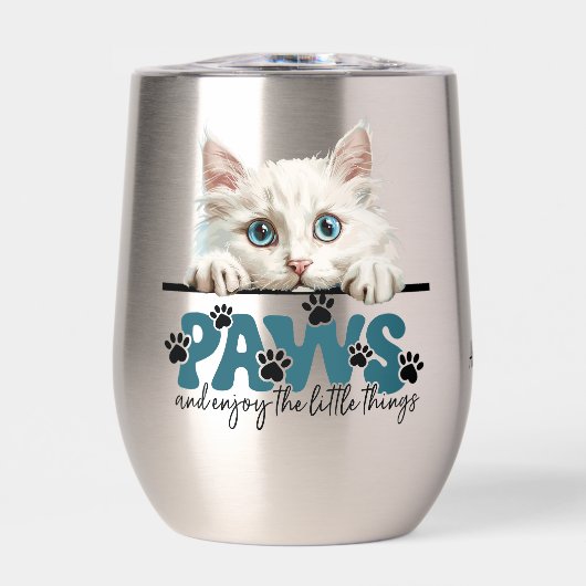 Niedliche Kitten Paws und Genießen (Vorderseite)