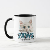 Niedliche Kitten Paws und Genießen Tasse (Links)