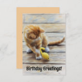 Niedliche Kitten Spaß zum Geburtstag Flat Card Dankeskarte (Vorne/Hinten)