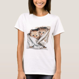 NIEDLICHE KITTEN UNTER PASTEL BLANKETS T-Shirt