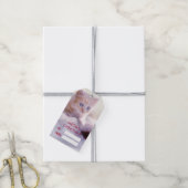 Niedliche Kittenruhe auf einer Weihnachtsmannmütze Geschenkanhänger (Mit Garn)