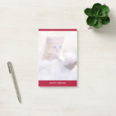 Niedliche Kittenruhe auf einer Weihnachtsmannmütze Post-it Klebezettel (Büro)