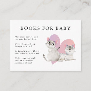Niedliche Kittens Twins Baby Showbücher Begleitkarte