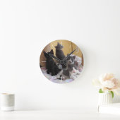 Niedliche Kitts Wall Clock Runde Wanduhr (Zuhause)