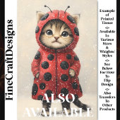 Niedliche Kitty Cat als Ladybug AK3H Decoupage ver Seidenpapier