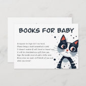 Niedliche Kitty Cat Babyduschkarte Begleitkarte (Vorne/Hinten)