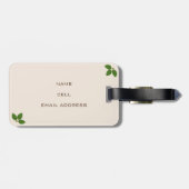 Niedliche Kitty Cat & Bay-Blätter Gepäckanhänger (Rückseite horizontal)