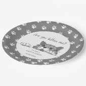 Niedliche Kitty Cat Gender Neutral Baby Dusche Pappteller (Schrägansicht)