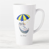 Niedliche Kitty Cat in Hammock Zwei-Tone-Kaffee-Ta Milchtasse (Rechts)