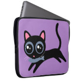 Niedliche Kitty Cat mit Fischgeschenk für Mädchen Laptopschutzhülle (Vorne Rechts)
