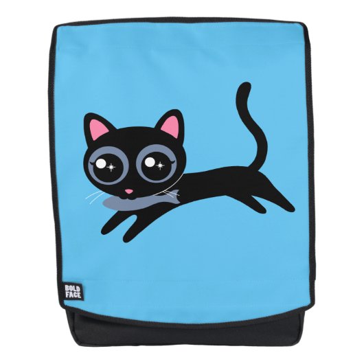 Niedliche Kitty Cat mit Fischgeschenk für Mädchen Rucksack (Vorderseite)