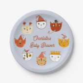 Niedliche Kitty Cat Personalisiert Babydusche Pappteller (Vorderseite)
