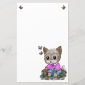 Niedliche Kitty Cat und Butterfly (Rückseite)