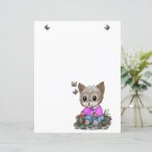 Niedliche Kitty Cat und Butterfly (Stehend Vorderseite)