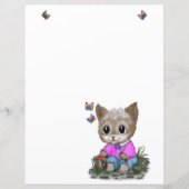Niedliche Kitty Cat und Butterfly (Vorderseite)
