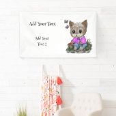 Niedliche Kitty Cat und Butterfly Banner (Insitu)