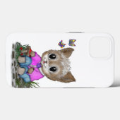 Niedliche Kitty Cat und Butterfly Case-Mate iPhone Hülle (Rückseite (Horizontal))