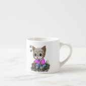 Niedliche Kitty Cat und Butterfly Espressotasse (Rechts)