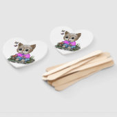 Niedliche Kitty Cat und Butterfly Fächer (Non-assembled)