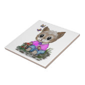 Niedliche Kitty Cat und Butterfly Fliese (Seite)
