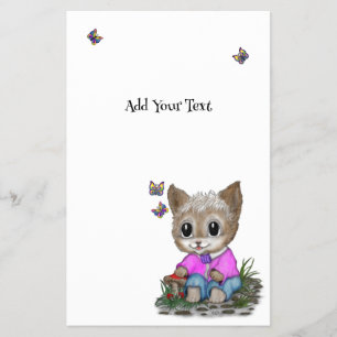 Niedliche Kitty Cat und Butterfly Flyer