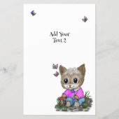 Niedliche Kitty Cat und Butterfly Flyer (Hinten)