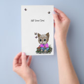 Niedliche Kitty Cat und Butterfly Flyer (Handgriff)