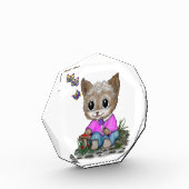 Niedliche Kitty Cat und Butterfly Fotoblock (Links)