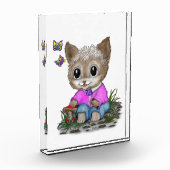 Niedliche Kitty Cat und Butterfly Fotoblock (Links)