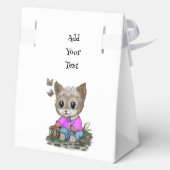 Niedliche Kitty Cat und Butterfly Geschenkschachtel (Rückseite)