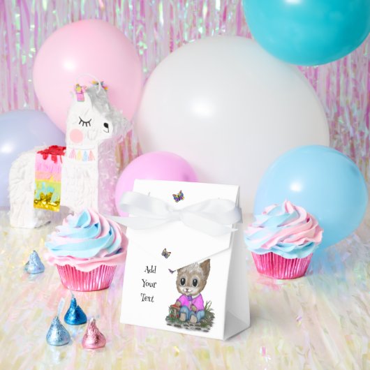 Niedliche Kitty Cat und Butterfly Geschenkschachtel (Party)
